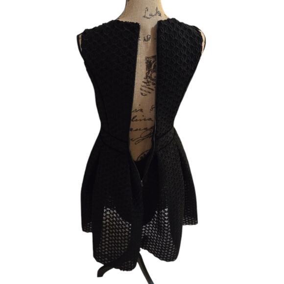 Maje Rosianne Black Fit and Flare Eyelet Dress Cocktail Party Occasion Size Med - Picture 9 of 16